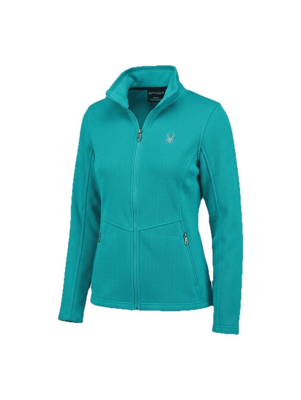 Spyder Core Women’s Aqua Full Zip Up Mid-Weight Sweater Jacket Size Med